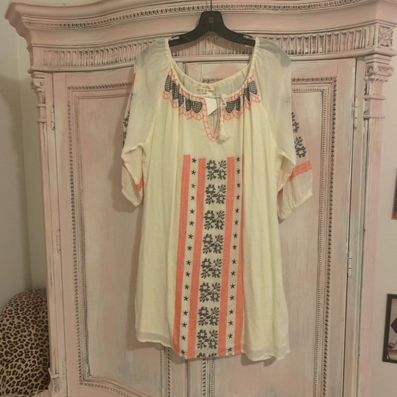 NWT ILLA ILLA BOHO style cream dress Medium - Picture 1 of 6